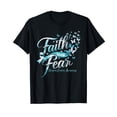 thumbnail image 1 of Ovarian Cancer Awareness Ovary Disease Teal Ribbon T-Shirt, 1 of 5
