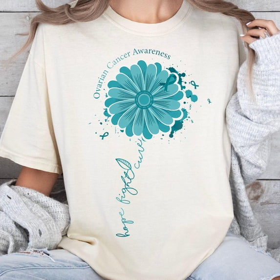 Ovarian Cancer Awareness TShirt Cancer Warrior Gift