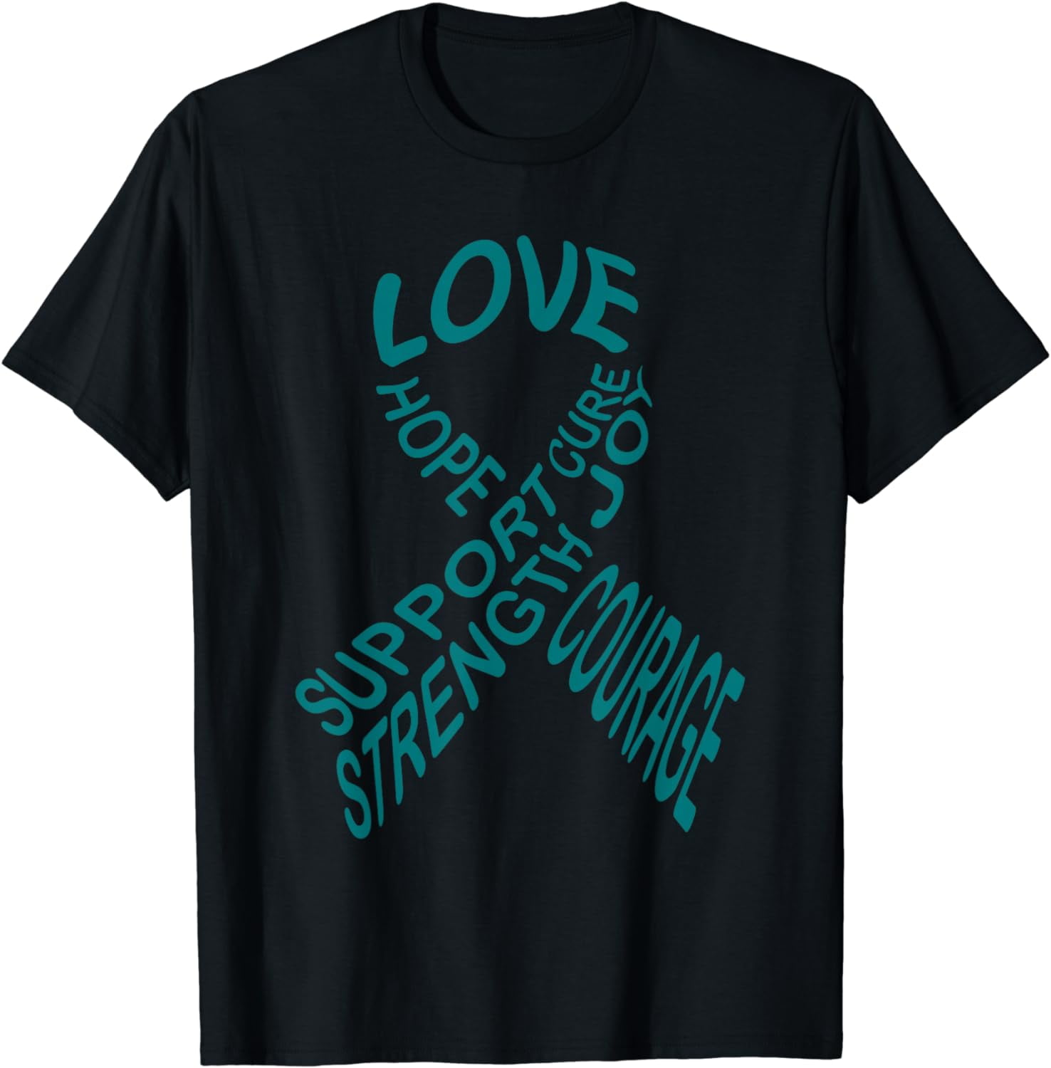 Ovarian Cancer Fight Cancer Ribbon T-Shirt - Walmart.com