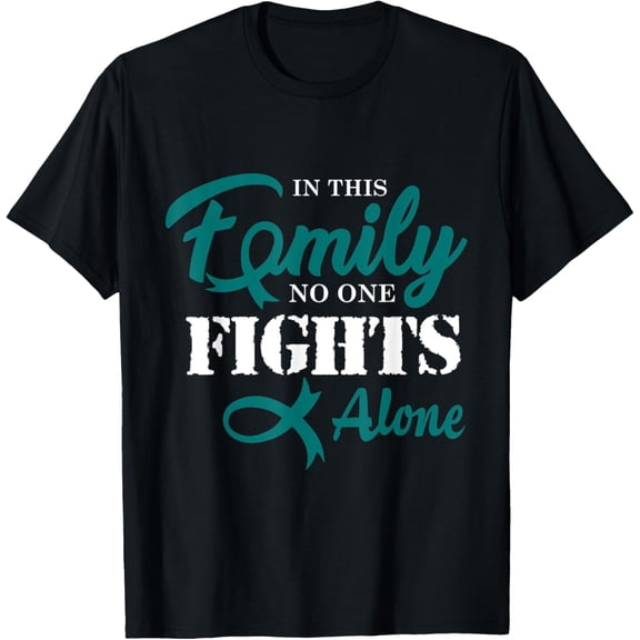 Ovarian Cancer Fight Cancer Ribbon T-Shirt