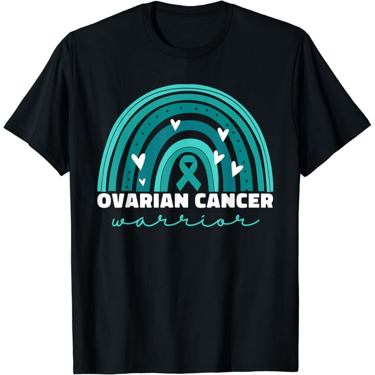 Womens Ovarian Cancer Warrior, Teal Ribbon Ovarian Cancer Shirt Womens Ovarian Cancer Warrior, Teal Ribbon Ovarian Cancer Shirt