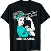 Ovarian Cancer Warrior Unbreakable T-Shirt Awareness Gift