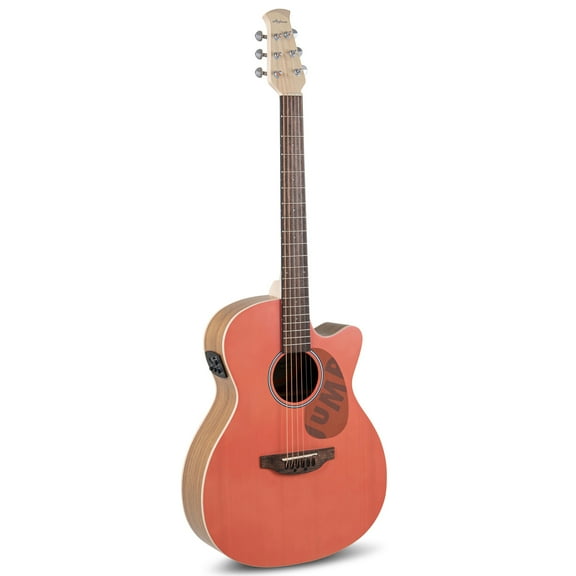 Ovation AEO-69-O Applause Jump OM Cutaway Electric-Acoustic Guitar Peach