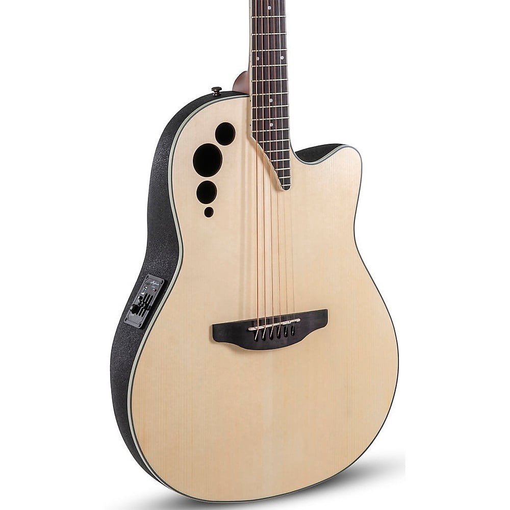 Ovation Applause Acoustic Electric Guitars with Lyrachord Back, 6-String, Off-White, 9.37 lbs