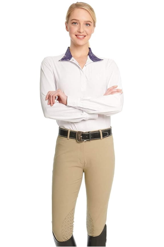 ® Bellissima Knee Patch Breech- Ladies' (Beige, 32, Regular)