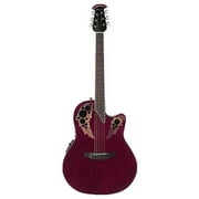 Ovation CE48 Celebrity Elite Acoustic-Electric Guitar (Ruby Red)
