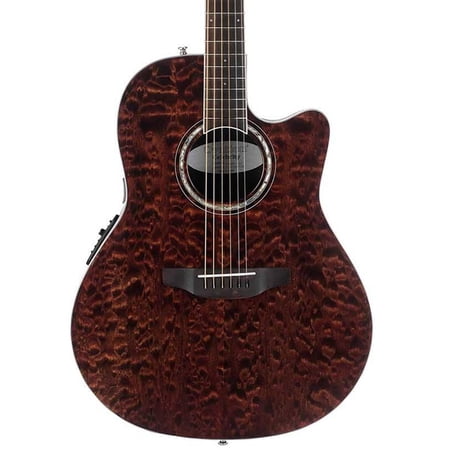 Ovation CS28P Celebrity Plus Super Shallow Quilted Maple Acoustic-Electric Guitar (Tiger Eye)