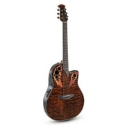 Ovation Celebrity Elite Electric-Acoustic Guitar - Dark Tiger Eye - CE44P-TGE-G