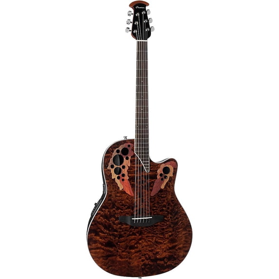 Ovation Celebrity Elite Plus Mid-Depth Cutaway Acoustic Electric Guitar (Tiger Eye)