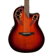 Ovation Celebrity Elite Rosewood 19.5 lb Acoustic-Electric Guitar Lyrachord cutaway, Sunburst