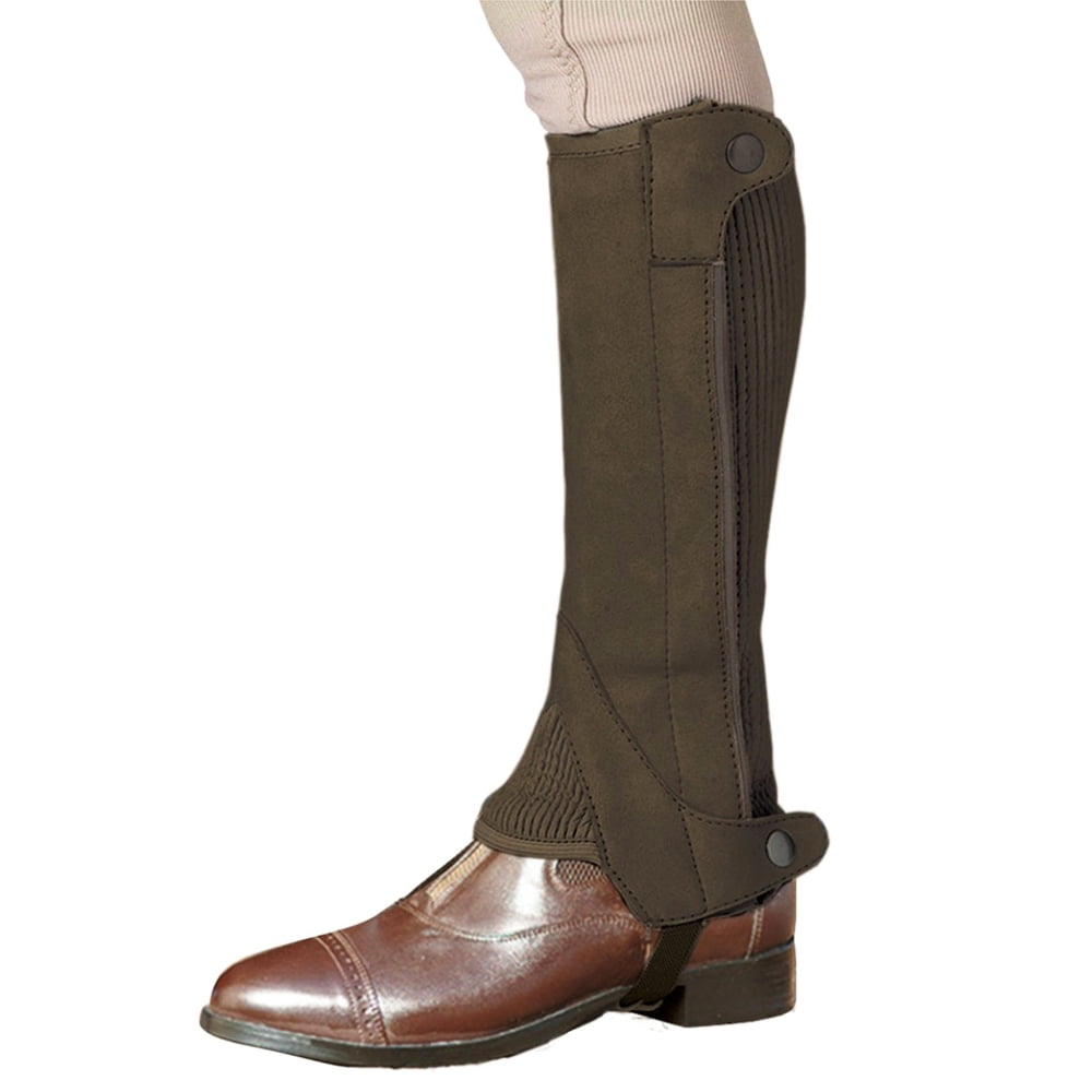 Ovation Child Elite Amara Half Horse Riding Chaps W/ Ribbed Panel Brown ...