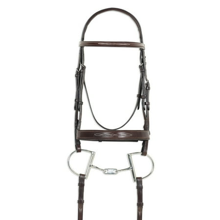 Ovation Comfort Crown Fancy Wide Bridle Brown COB