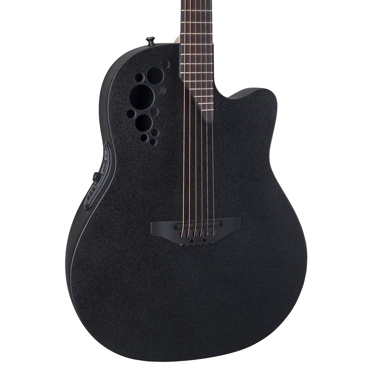 Ovation Elite 2078 TX Acoustic-Electric Guitar with Hardshell Case Black