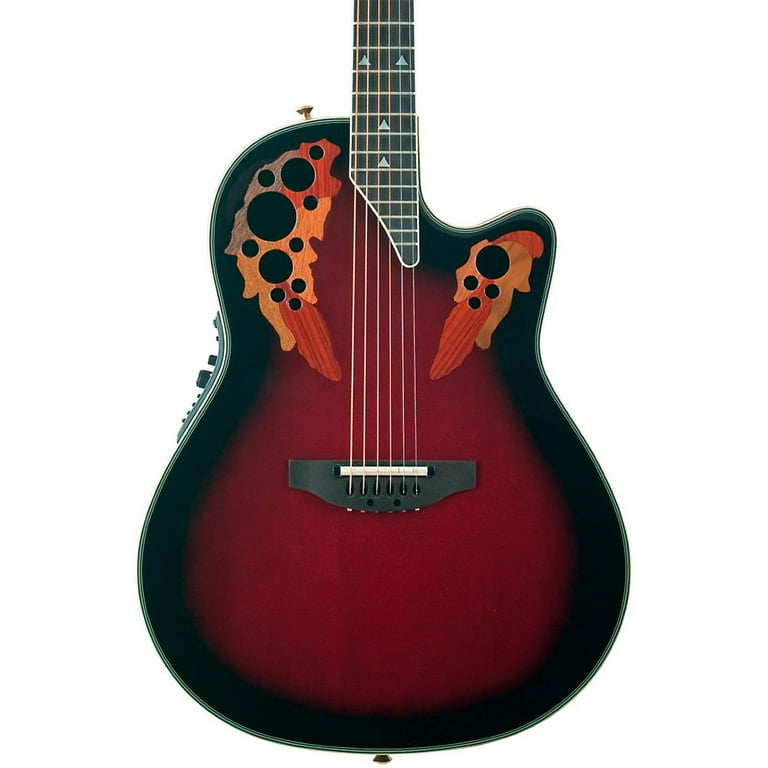 Ovation Elite 2078AX Acoustic Electric Guitar (Black Cherry Burst) -  Walmart.com