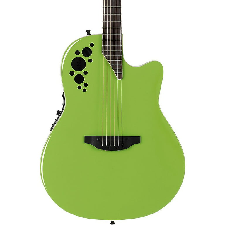 Ovation Elite Series 1868TX Shallow Acoustic-Electric Guitar Slime Green