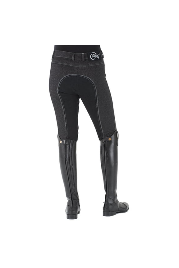 32 Regular Ovation Euro Melange Full Seat Breech Ladies Antimicrobial Black