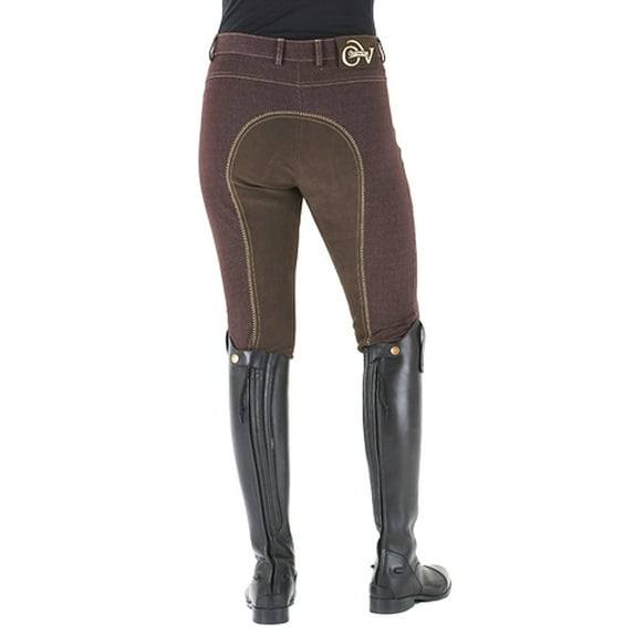 32 Regular Ovation Euro Melange Full Seat Breech Ladies Antimicrobial Brown