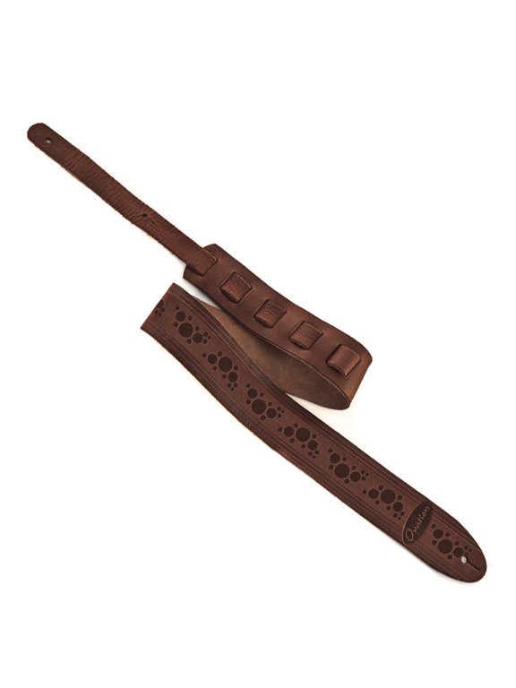 Guitar Premium Leather Strap Signature Epaulet Chocolate