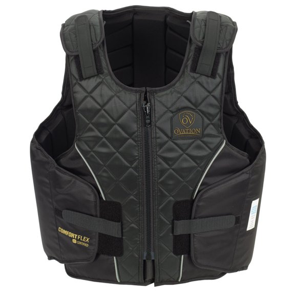 OVATION Child Unisex Comfort Flex Body Protector, Color: Black, Size: M
