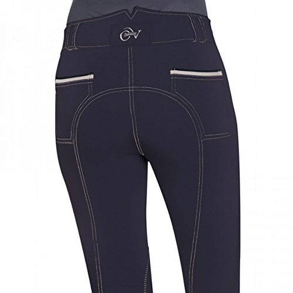 Goode Rider Miracle Knee Patch Breech - Women's Riding Breeches With 24% Spandex, Navy, 30R