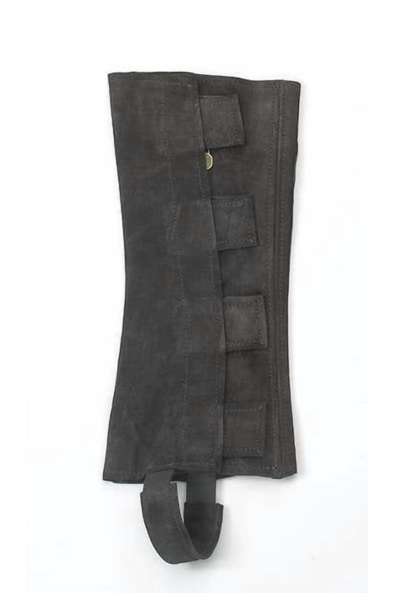 Ladies Suede 1/2 Chap w/Velcro M Black