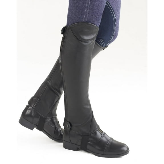 Ovation Ladies TreVizzo Leather Half Chap MD Black