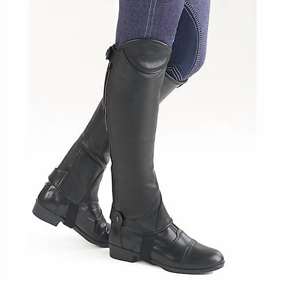 Ovation Ladies TreVizzo Leather Half Chap XL Black