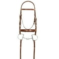 thumbnail image 1 of Ovation Pessoa Pro Fancy Wide Nose Bridle Chestnut PONY, 1 of 2