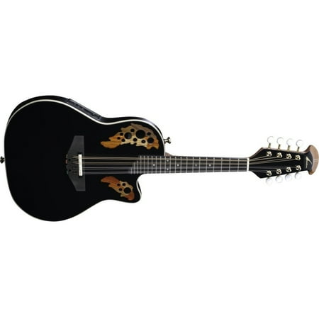 Ovation Acoustic-Electric Cutaway Mandolin with Case Black