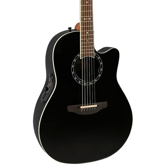 Ovation Pro Series Standard Balladeer Acoustic Electric Guitar, 2771AX-5 - Black