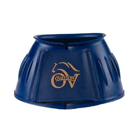 Ovation Professional Ribbed Hook and Loop Bell Boot (L, Navy)