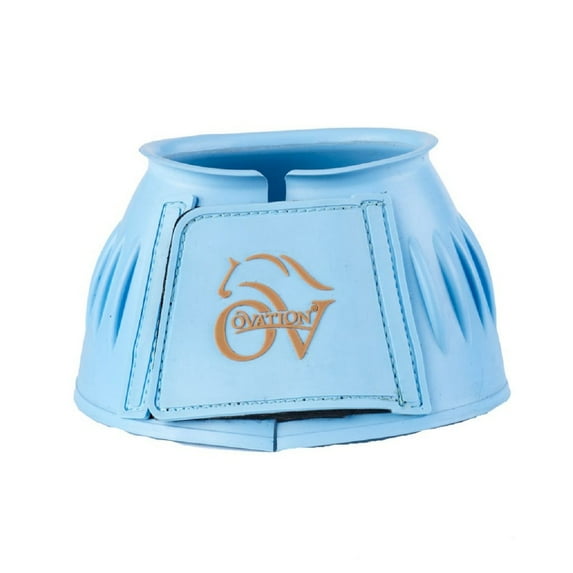 Ovation Professional Ribbed Hook and Loop Bell Boot (S, Baby Blue)