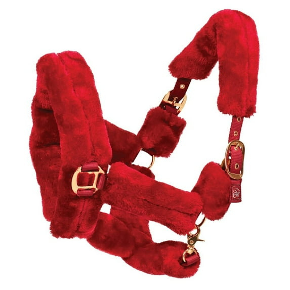 Ovation® Rose Gold Fleece Shipping Halter (Burgundy, Horse)