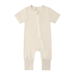 Herrnalise Baby Boys Girls Footless Pajamas 2 Way Zipper Short Sleeve Romper with Viscose Made From Bamboo Fiber Walmart