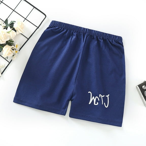 Ovbmpzd Baby Girl Shorts Blue Cotton Graphic Prints Elastic Waist Shorts Teen Sweatpants Girls 1 Years