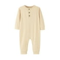 thumbnail image 1 of Ovbmpzd Baby Pjs Girl Clearance Long Sleeve Button Pajamas Baby Onesie 6 Months, 1 of 5