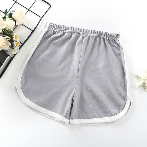 Ovbmpzd Baby Shorts Boy Newborn Gray Yoga Cotton Solid Elastic Waist Shorts Jeans for Girls 4 Years
