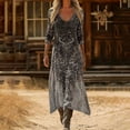 thumbnail image 1 of Ovbmpzd Boho Maxi Dresses for Women Long Sleeve 2026 Floral Wedding Guest V Neck Party Dresses Multicolor Casual Fall Beach Dresses,M, 1 of 4