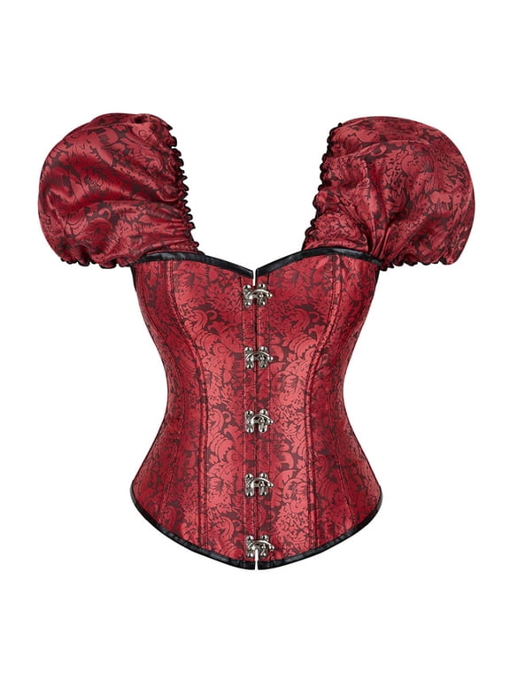 Corset Tops for Women Slim Helloween Boning Bustier Going Out Backless Shapewear,XXL