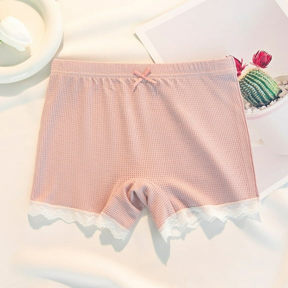 Ovbmpzd Cotton Baby Shorts Boy Cute Pink Elastic Waist Solid Lace Trim Shorts Girls Joggers 170
