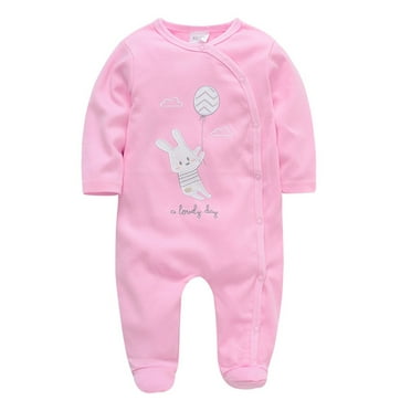Ovbmpzd Cotton Bodysuit Baby Girl Cozy Long Sleeve Pink Cute Graphic Prints Sleep N Plays Preemie Onesies Girl 9 Months