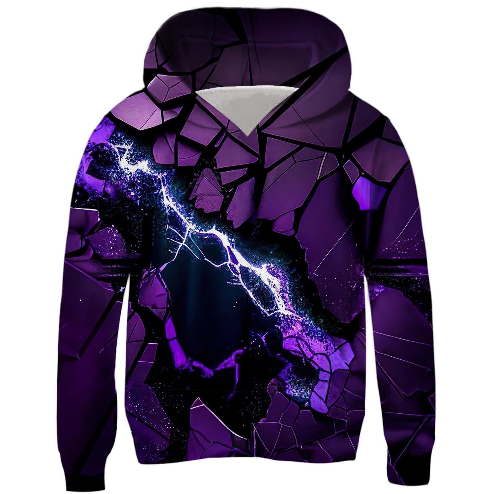 Women's Y2K Oversized Graphic Hoodie - Embroidery Flower Coastal Theme Pullover Sweatshirt