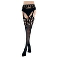 thumbnail image 1 of Ovbmpzd Fishnet Tight Women Garter Crotchless Black Pantyhose Suspender Polka Dot Leggings Tights for Women, 1 of 4