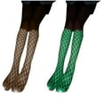 thumbnail image 1 of Ovbmpzd Fishnet Tight Women Green Shiny Ripped Pantyhose Funky Shimmer Fluorescence Leggings Tights for Women, 1 of 5
