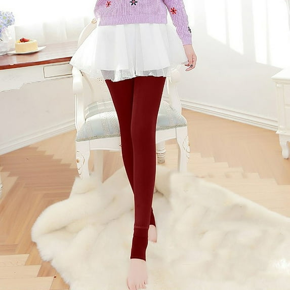 Ovbmpzd Footless Tights for Women Plus Size Fleece Lined Red Pantyhose Thermal Warm Winter Leggings Tights for Women