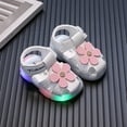 thumbnail image 1 of Ovbmpzd Girl's Sandals Flower White Closed Toe Summer Flat Sandals Water with Strap Pool Beach Shoes for Little Big Kid, 1 of 7