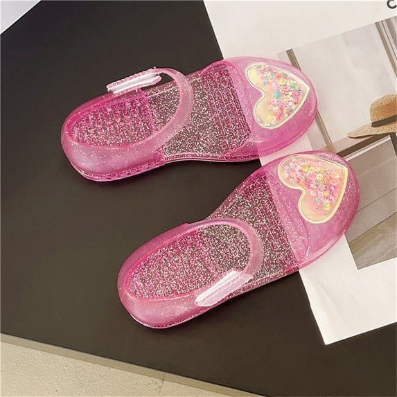 Ovbmpzd Girl's Sandals Size 13 Summer Closed Toe Platform Jelly Sandals Water Beach Strappy Pool Shoes for Little Big Kid