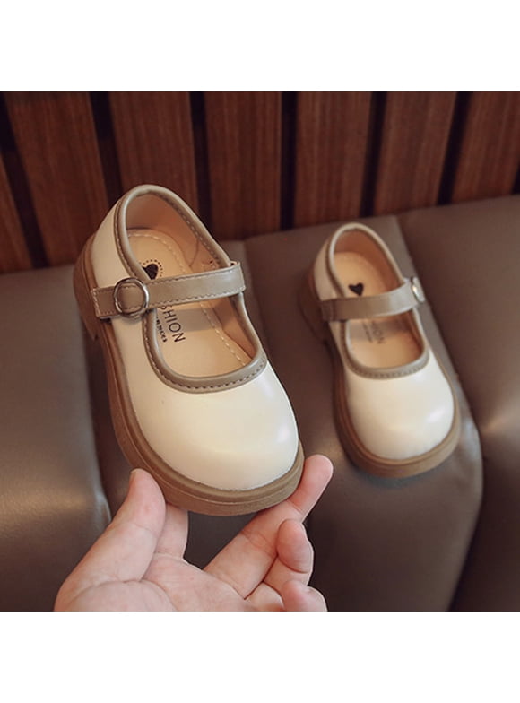 Girl's Sandals Size 6 Summer Low Heels Closed Toe Sandals Princess Dress Wedding Strappy Party Shoes for Little Big Kid