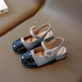 thumbnail image 1 of Ovbmpzd Girls Sandals Size 10 Low Heels Closed Toe Summer Rhinestone Sandals Dress Princess Wedding Party Shoes for Little Big Kid, 1 of 7