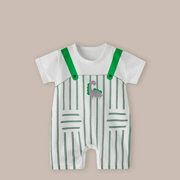 Ovbmpzd Green Newborn Pajamas Neutral Cute Cotton Comfort Short Sleeve Graphic Sleep N Plays Preemie Onesies 0-3 Months